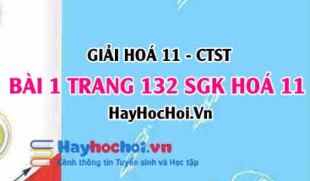 Giải bài 1 trang 132 Hoá 11 SGK Chân trời sáng tạo